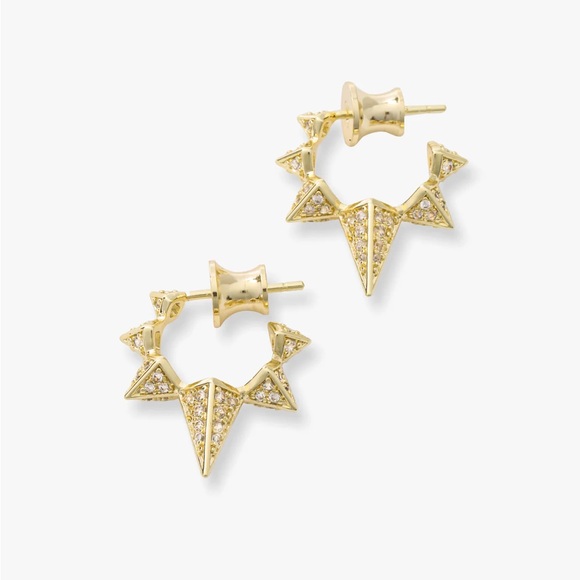 Gabriella Pavé Spiked Hoops - Melinda Maria - Picture 4 of 5